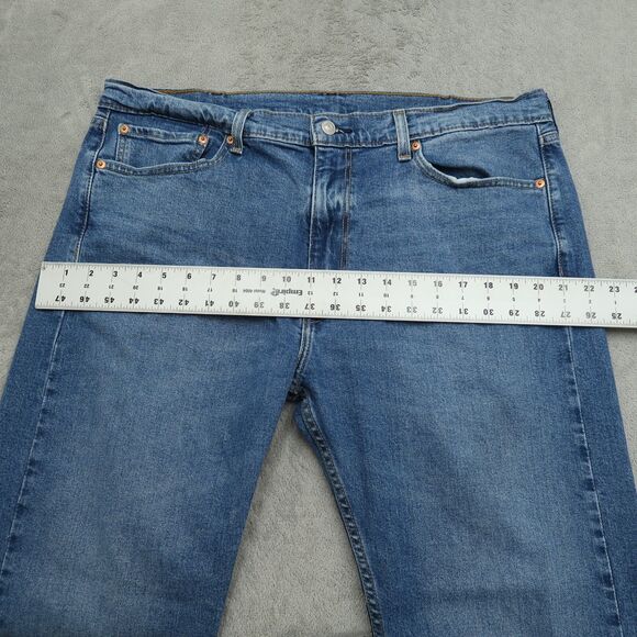 Levi's 505 Jeans Mens Size 38x30 Blue Regular Straight Stretch Denim Pants - Picture 15 of 16